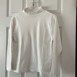 Boys white long sleeve mock neck tee size XL